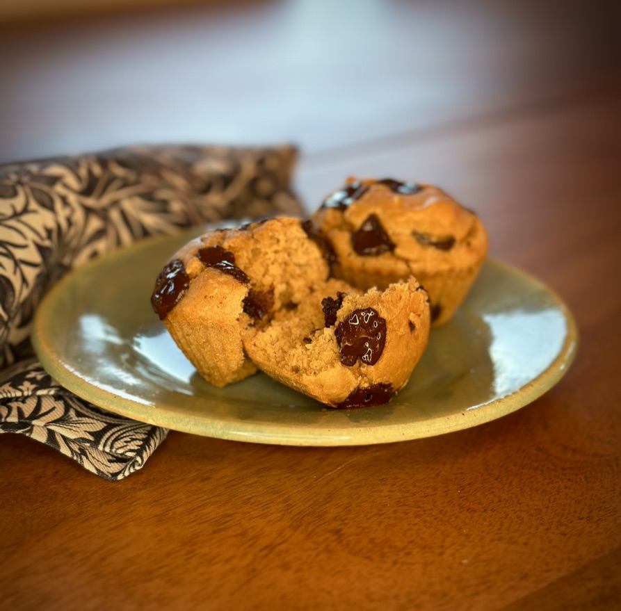 Protein Packed Peanut Butter Chocolate Chip Muffins